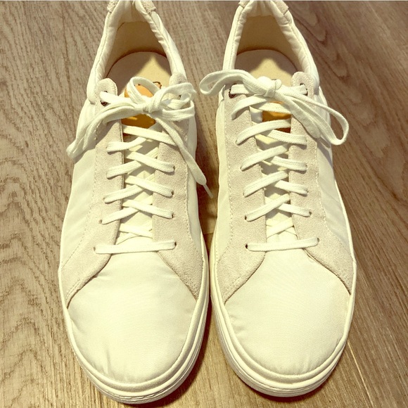 off white color sneakers